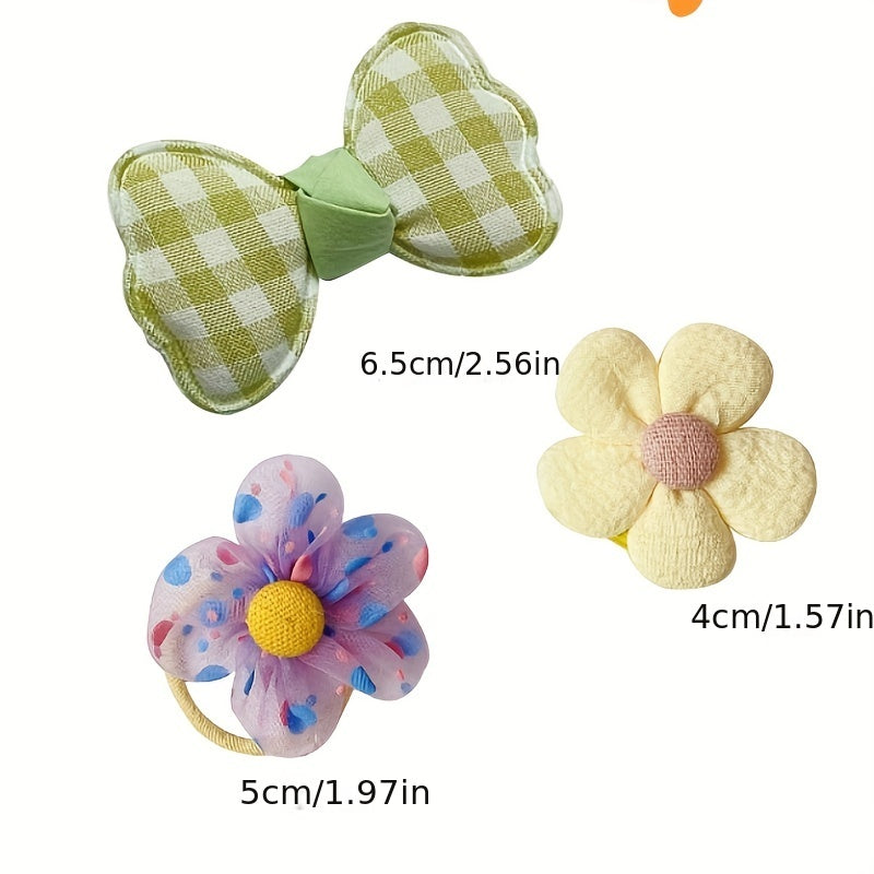 10pcs Flower Bow Hair Clips for Baby Girls