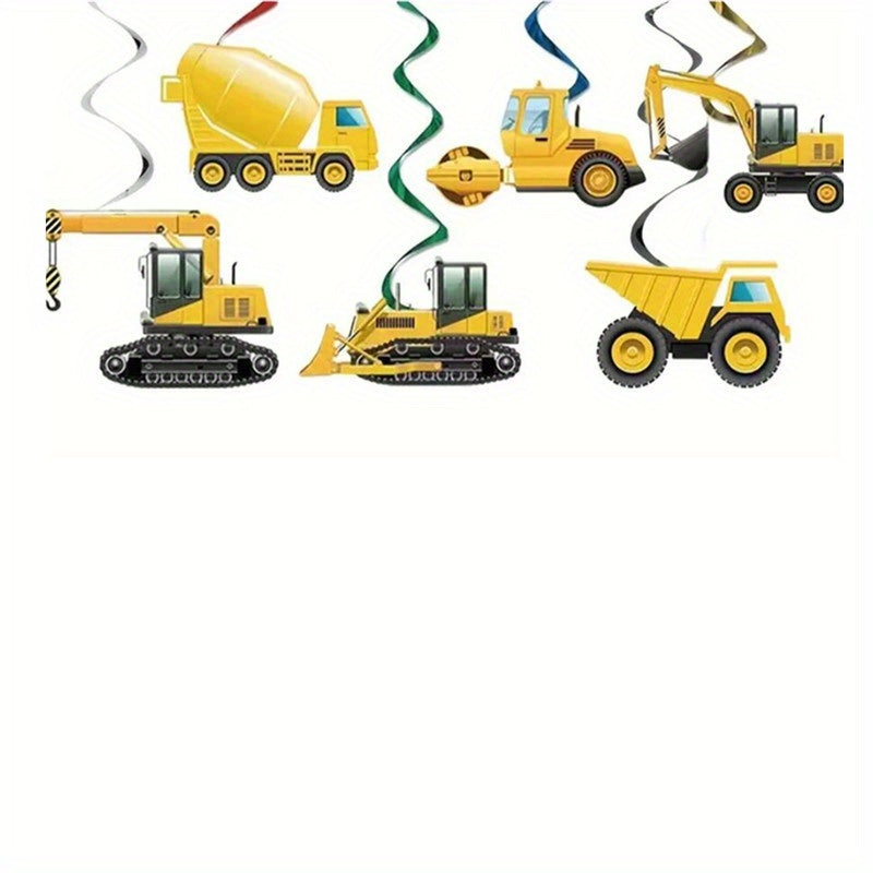 Construction Hanging Swirls Decorations for Boys Birthday Party