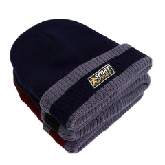 Men's Knitted Hat Plus Velvet Thick Woolen Hat Outdoor Cold Hat