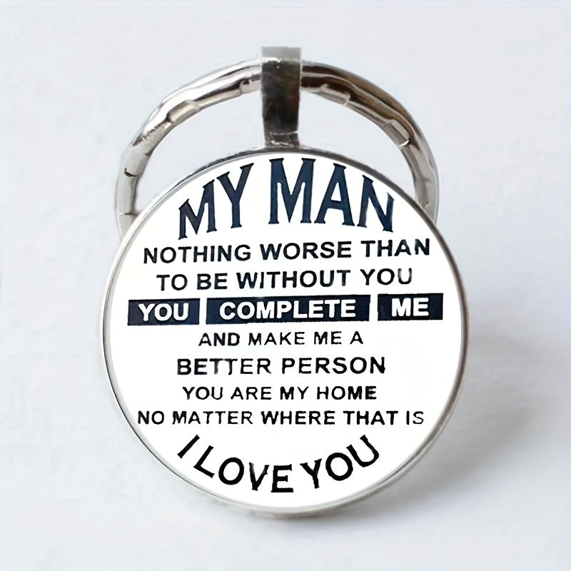 Vintage I Love You Keychain for Boys