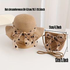 Girls Sun Protection Hat & Crossbody Bag Set