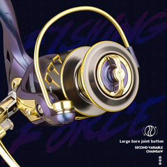 5000 Series Stainless Steel Spinning Reel Fishing Tackle