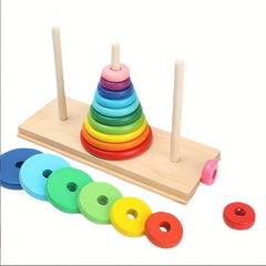 Children's Puzzle Box Tower Rainbow Folding Toy