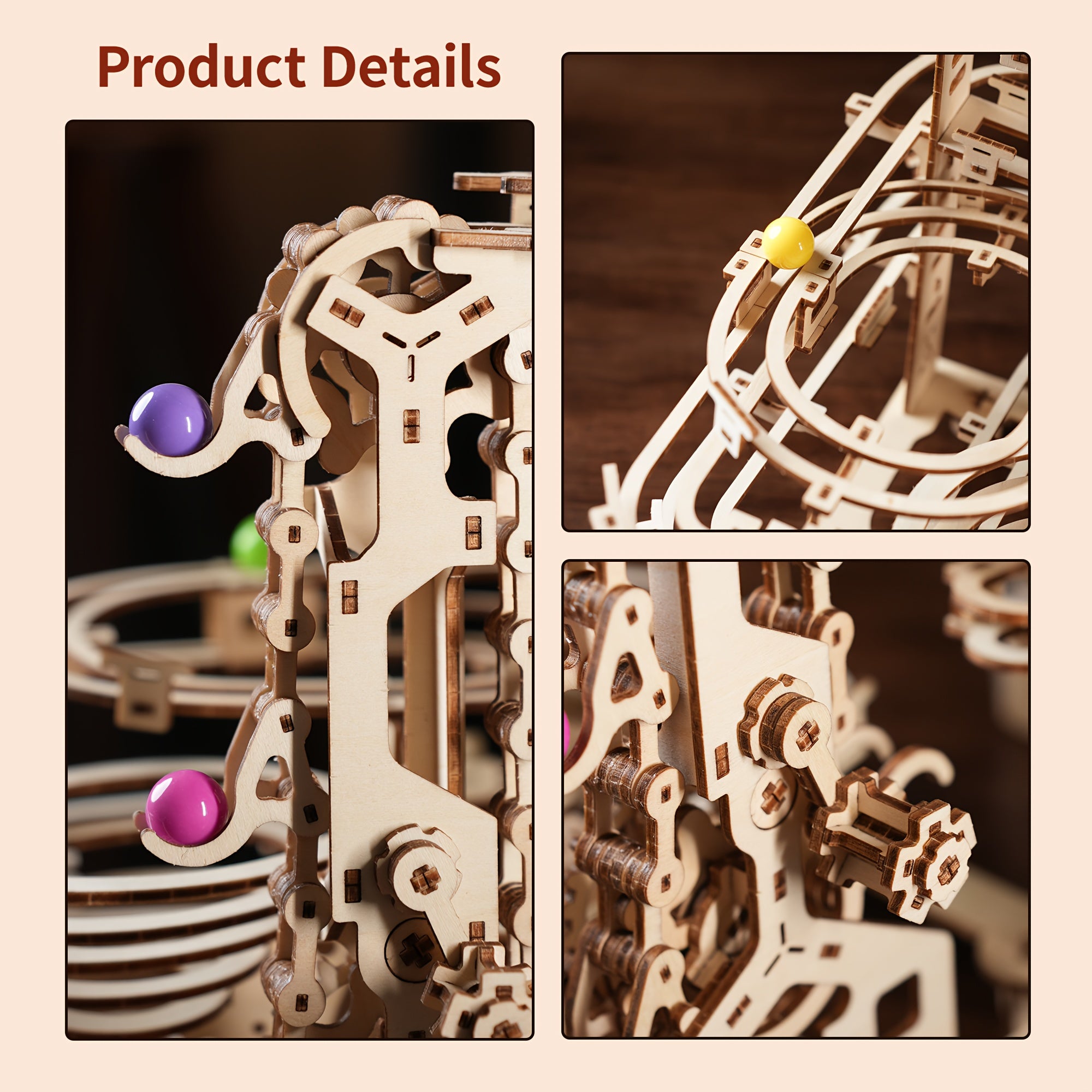 DIY Handcrafted 3D Wooden Puzzle for Adults Mechanical Style Home Decor & Gift