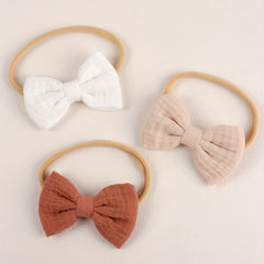 3pcs Baby Girls Nylon Headbands Bows Hair Accessories