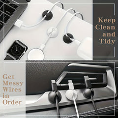 10/20pcs Cable Holder for Desk Bedside Cabinet USB Office Cable Management