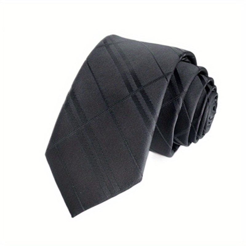 Red Polyester Jacquard Tie For Men - Business/Wedding Necktie