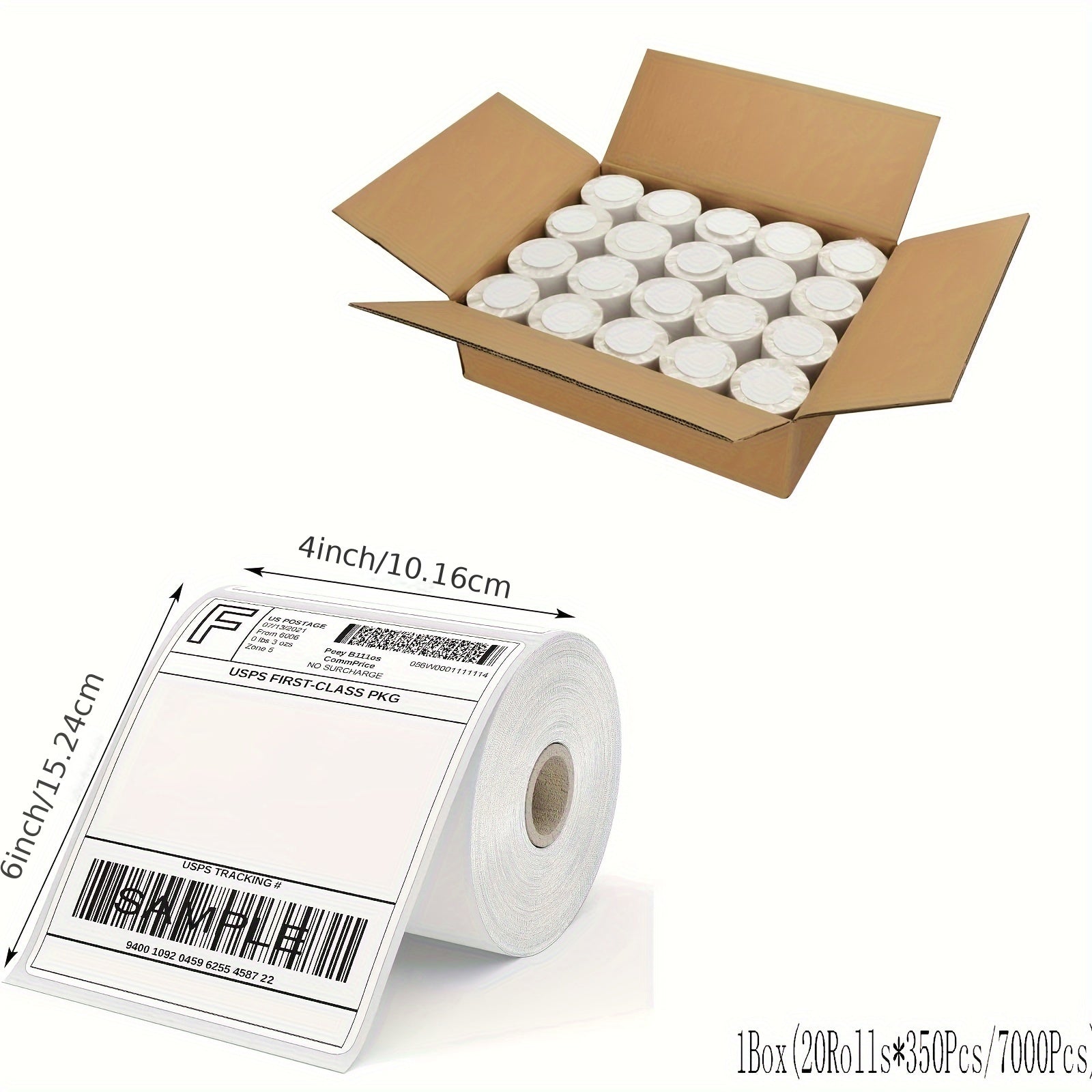 Thermal Address Label Stickers 10 16X15 Self Adhesive for Stores