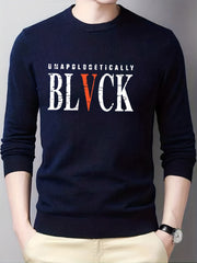Men's Casual Knitted Sweater Warm Crew Neck Pullover