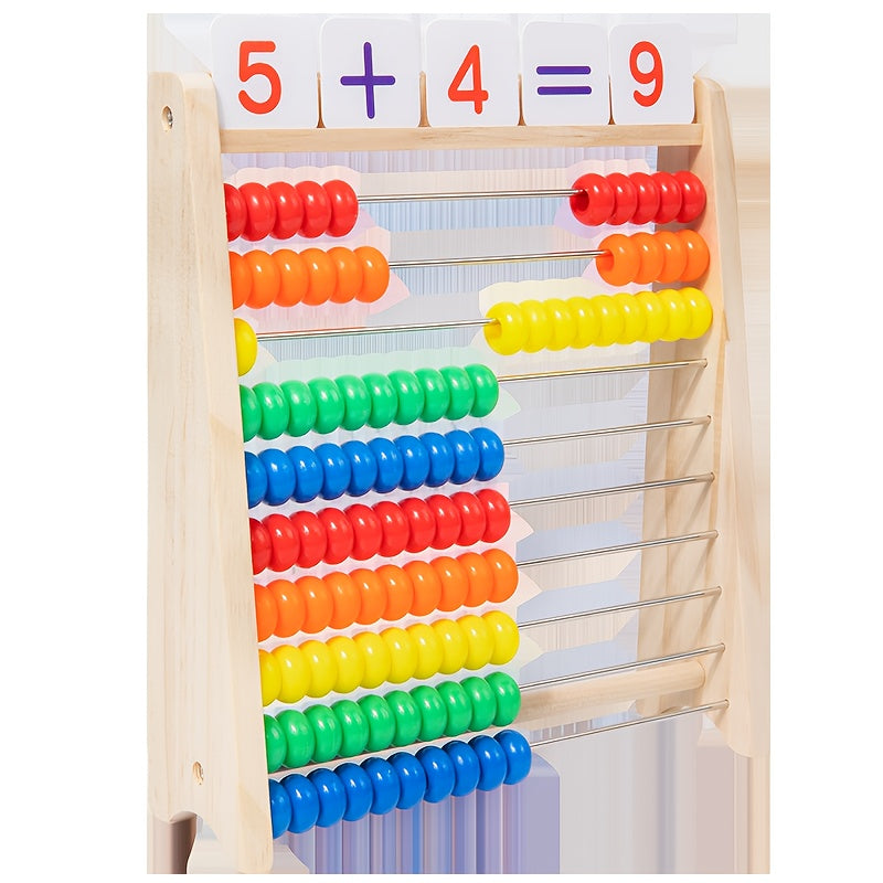 Wooden Math Toy Calculation Rack for Addition & Subtraction