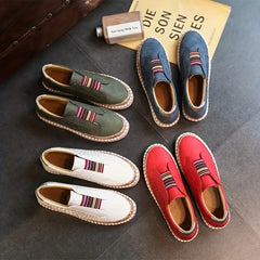 Women's Hollow Out Flat Shoes Breathable Round Toe Slip On Walking Shoes