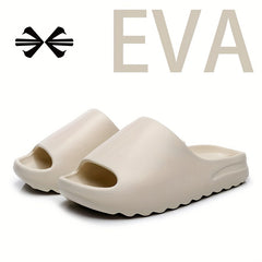 Women's Solid Pillow Slides Slip On Peep Open Toe Non slip Thick Bottom