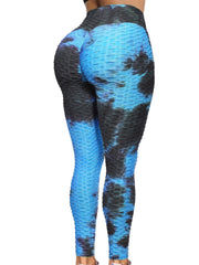 Tie Dye Butt Lifting Leggings High Waisted Tummy Control Yoga Pants