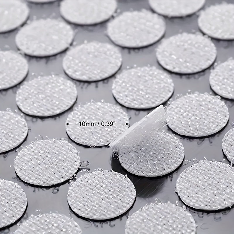 216pcs 108 Pairs Adhesive Hook And Loop Point 0.39inch Nylon Support Coin