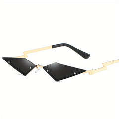 Y2K Rhombus Rimless Sunglasses UV400 Sun Shades