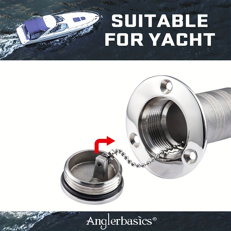 Stainless Steel Boat Gas Tank Cap Fuel Water Tank Deck Fill Filler Cap