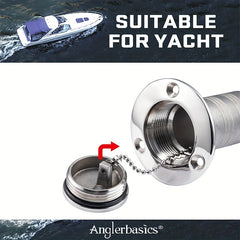 Stainless Steel Boat Gas Tank Cap Fuel Water Tank Deck Fill Filler Cap