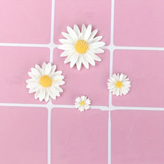 50pcs Yellow Daisy Flowers Cabochons for Jewelry Making and Decor