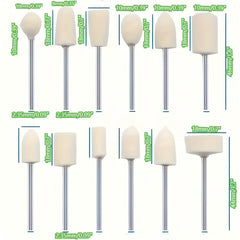 12pcs Polishing Buffing Wheels Wool Felt Mandrel Mounted Grinding Polishing Kit