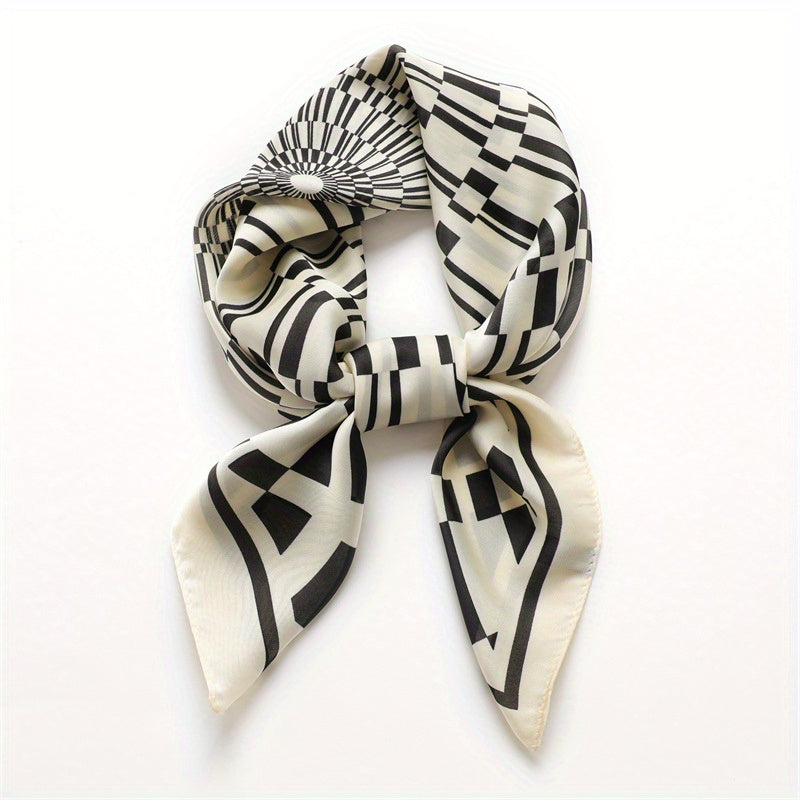 Geometric Bandana Scarf Casual Shawl Wrap Polyester Hiphop Head Wrap