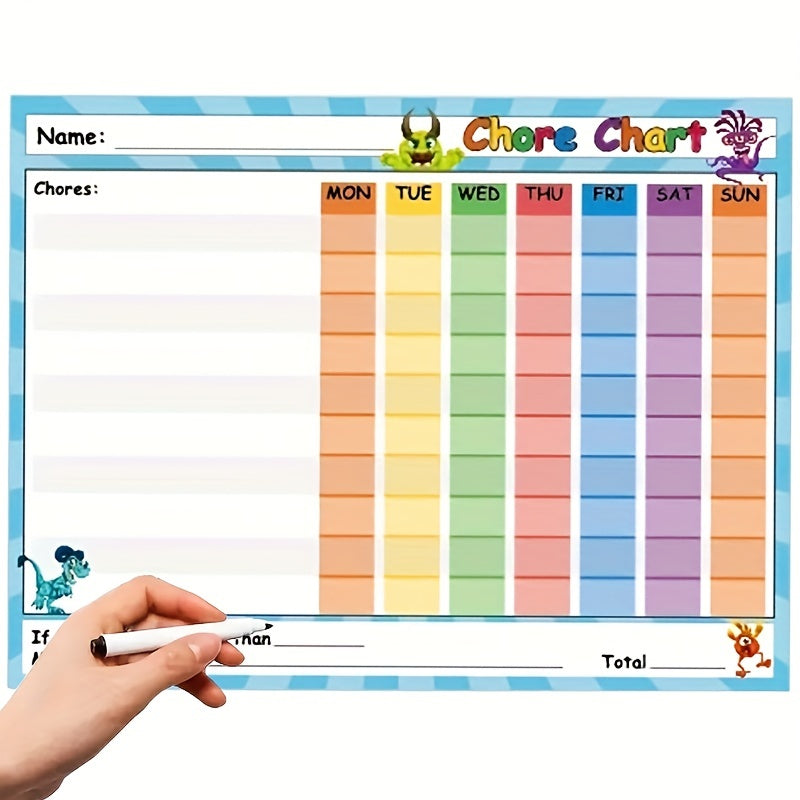 1Pc Self Discipline Schedule Wall Sticker for Students' Rooms