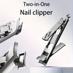 2-in-1 Nail Clipper - Fingernail & Toenail Cutter