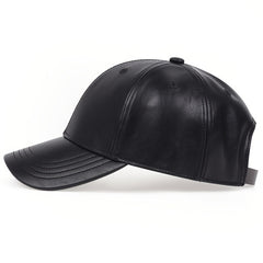 Men's PU Leather Baseball Cap Casual Fashion Cap