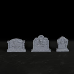 3DMAGIC 6 Gravestone Miniatures for RPGs ABS Terrain Pieces for TTRPGs