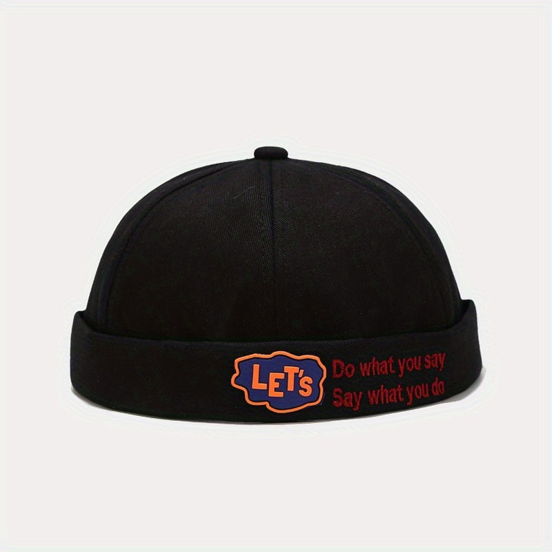 Alphabet Pattern Beanie Hat Hip hop Hat Melon Skin Hat