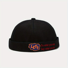 Alphabet Pattern Beanie Hat Hip hop Hat Melon Skin Hat