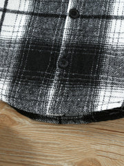 Toddler Boys Plaid Hooded Coat