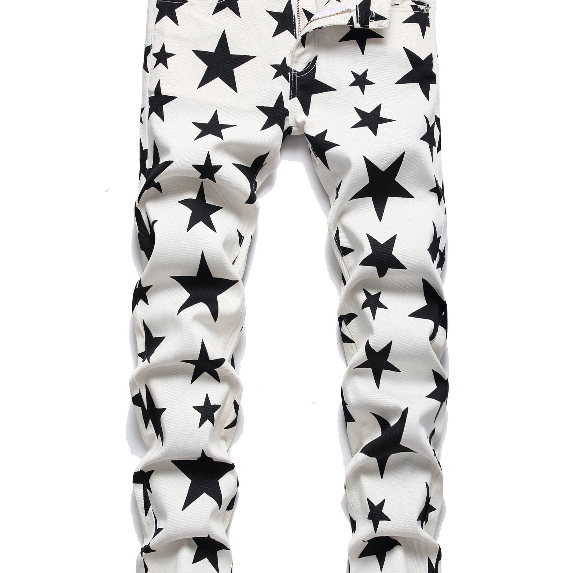 Mens Slim Fit Jeans Little Stars Pattern