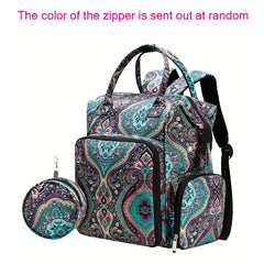 Boho Style Yarn Bag Portable Mommy Bag USB Charging Port
