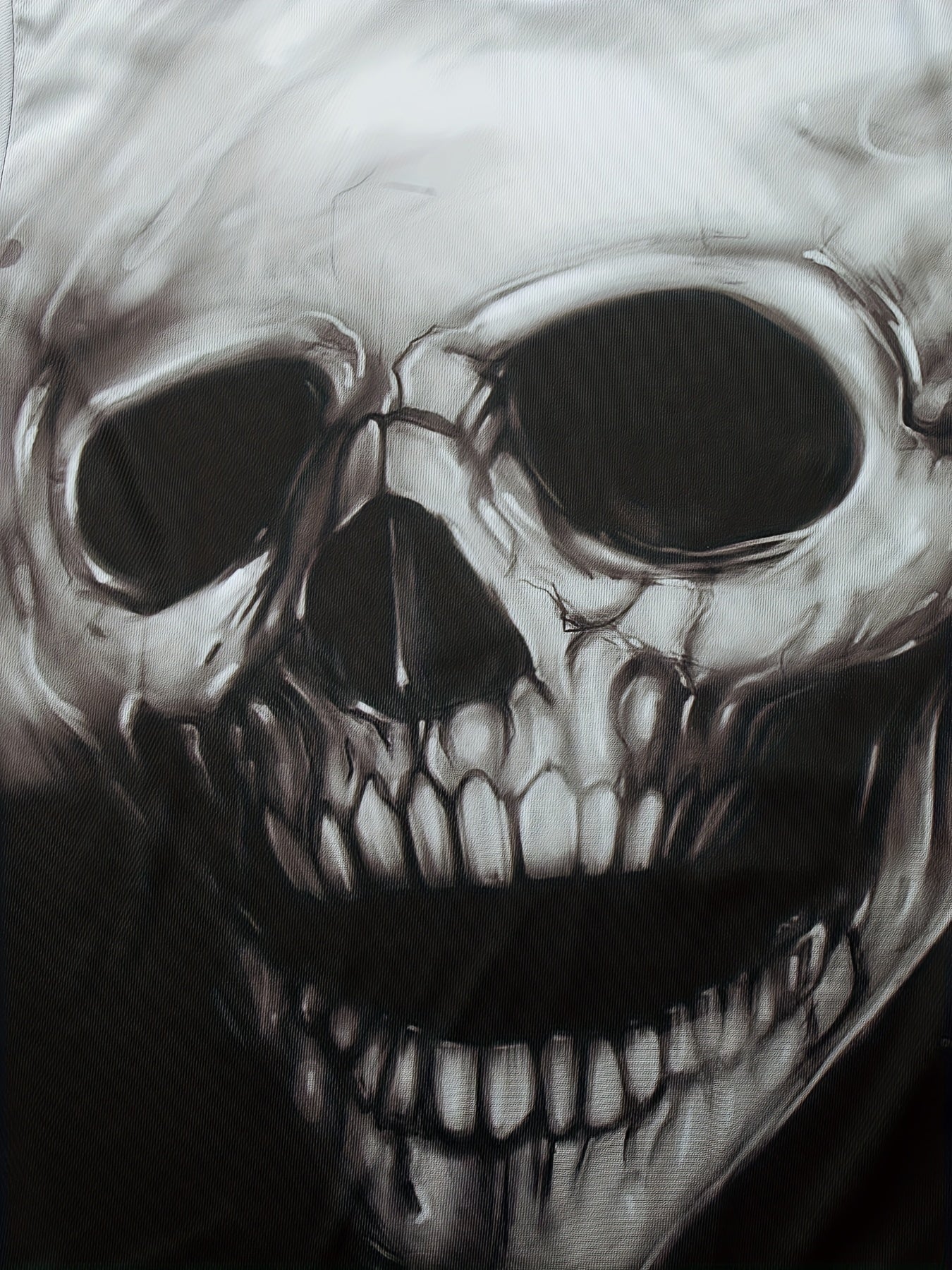 Men's Skull Print Short Sleeve T Shirt