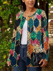 Women's Plus Size Leopard Print Cardigan