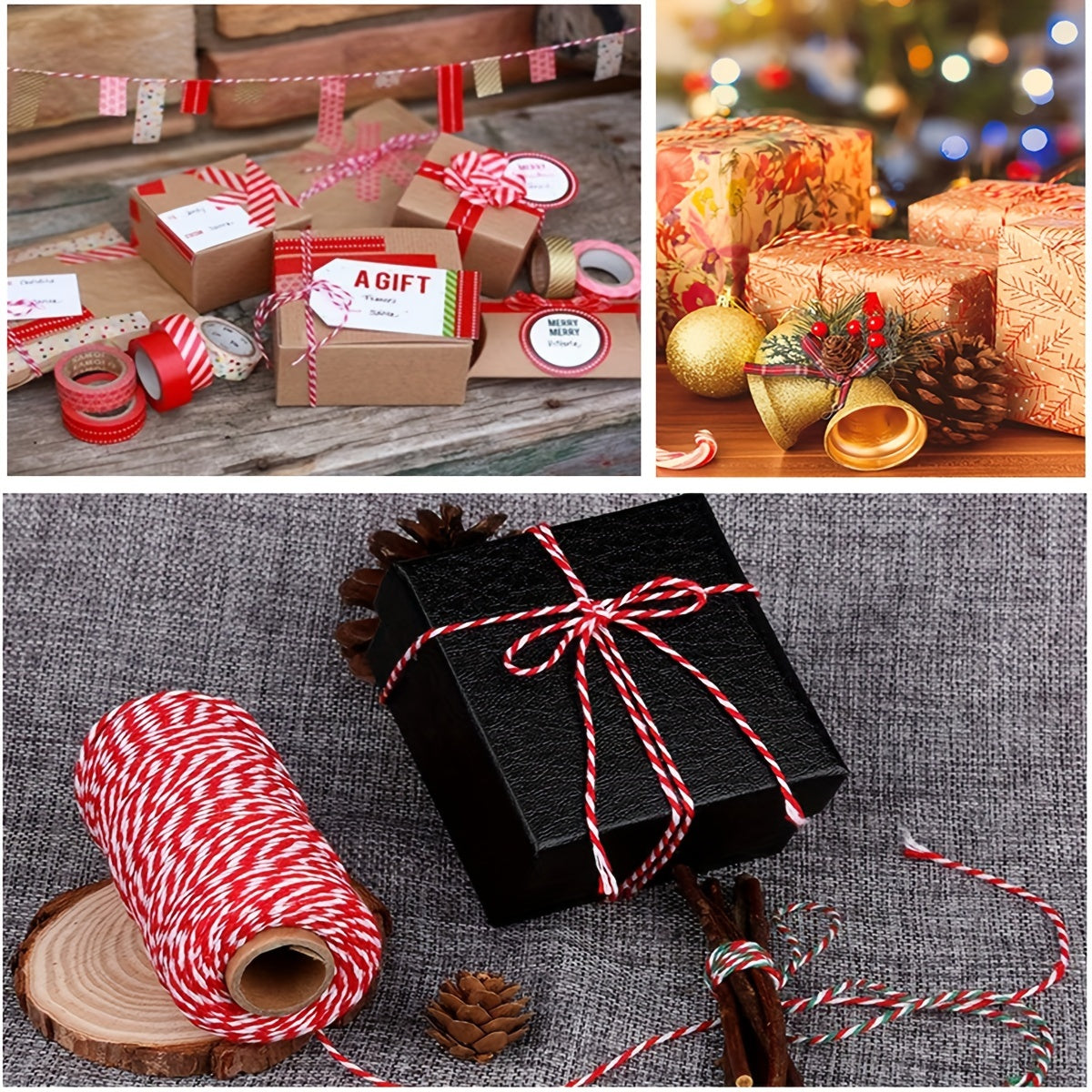 100m 2mm Braided Cotton Rope DIY Holiday Packaging Tag Wire Party Supplies