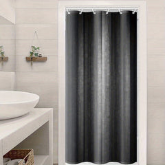 Waterproof Silk Gradient Shower Curtain with 12 Hooks