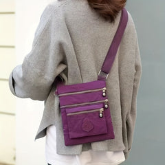 Casual Solid Crossbody Bag Zipper Pockets Bag