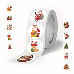 500pcs Christmas Stickers Roll Vinyl Stickers For Scrapbook Journal