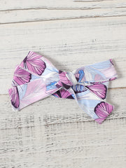 3pcs Baby Girls Short Sleeve Onesie & Butterfly Shorts Set