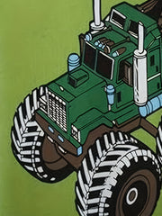 3D Truck Print Short Sleeve T shirt for Kids