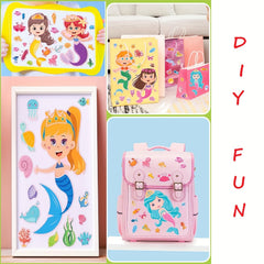 24pcs Mermaid Stickers Make Your Own Mermaid Stickers Party Favors