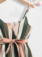 Girls Striped Sleeveless Summer Dress For Kids