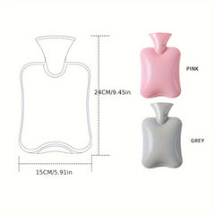 750ml Hot Water Bottle Rubber With Soft Cover, Cramps & Fatigue Relief