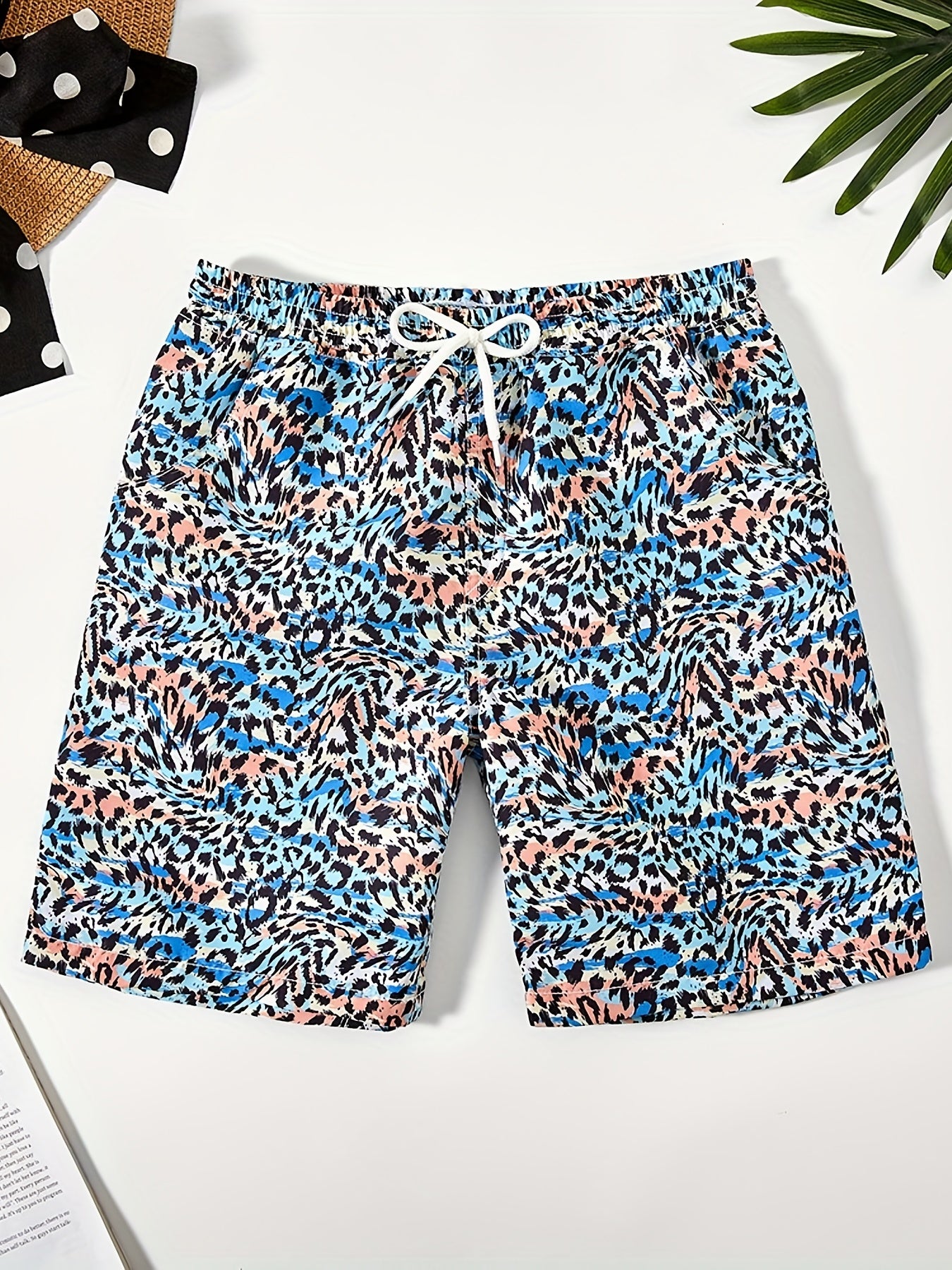 Boys Hawaii Tropical Leaf Beach Shorts Quick Dry Sports Seaside Shorts