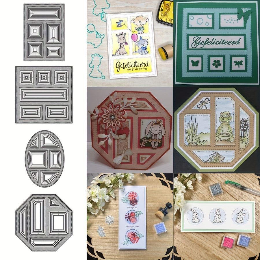 Frame Block Rectangle Metal Cutting Dies Scrapbook Die For Card Making DIY