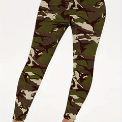 Casual Leggings Women's Plus High Stretch Skinny Fitness Camo Leggings