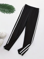 Girls Casual Sweat Pants High Waist Slim Fit Stretch Athletic Legging