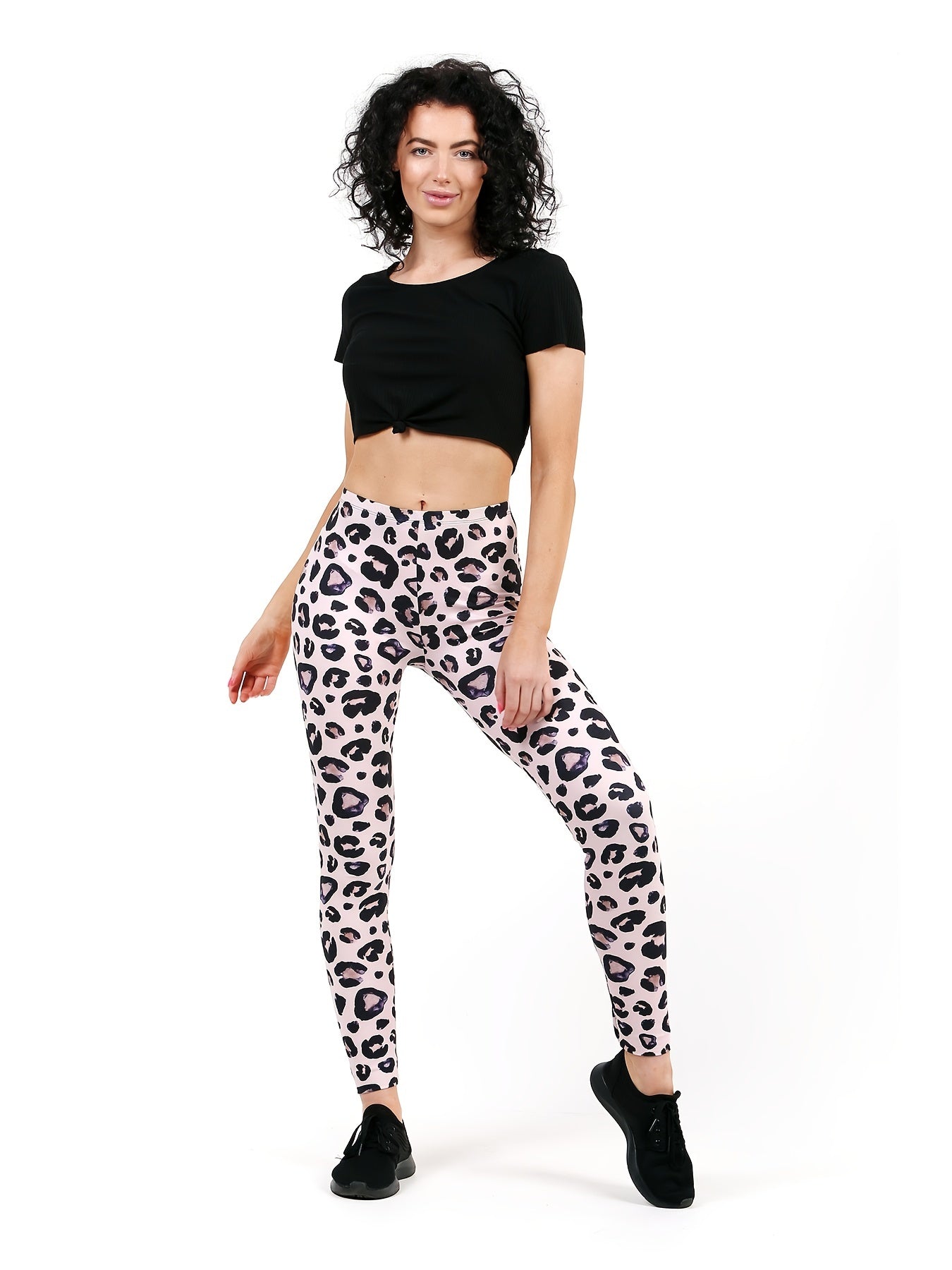 Leopard Print High Waist Leggings Sexy Long Length