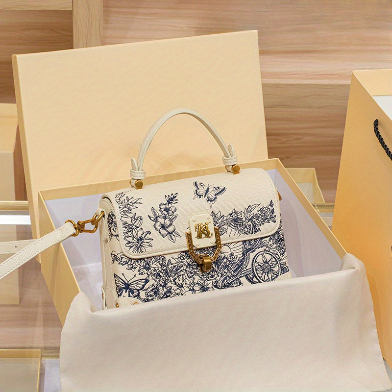 Women's Beige Crossbody Bag with Detachable Strap